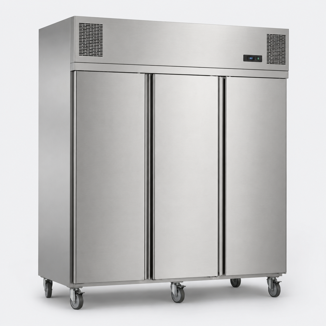 Three-door stainless steel integral commercial refrigerator